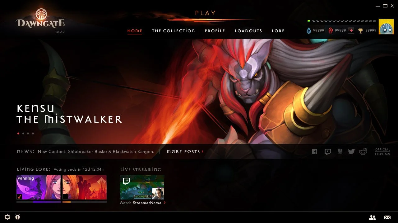 Dawngate Homepage Design