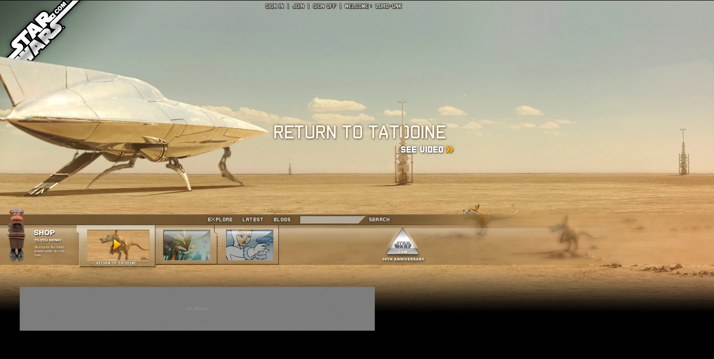 Lucasfilm Web Design